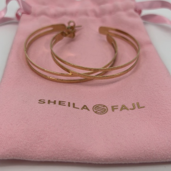 Sheila Fajl Large Eclipse Hoop Earrings - Picture 2 of 5